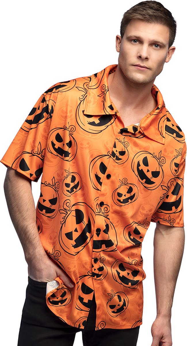 Boland - Shirt Scary pumpkin (L) - Volwassenen - Pompoen - Halloween en Horror