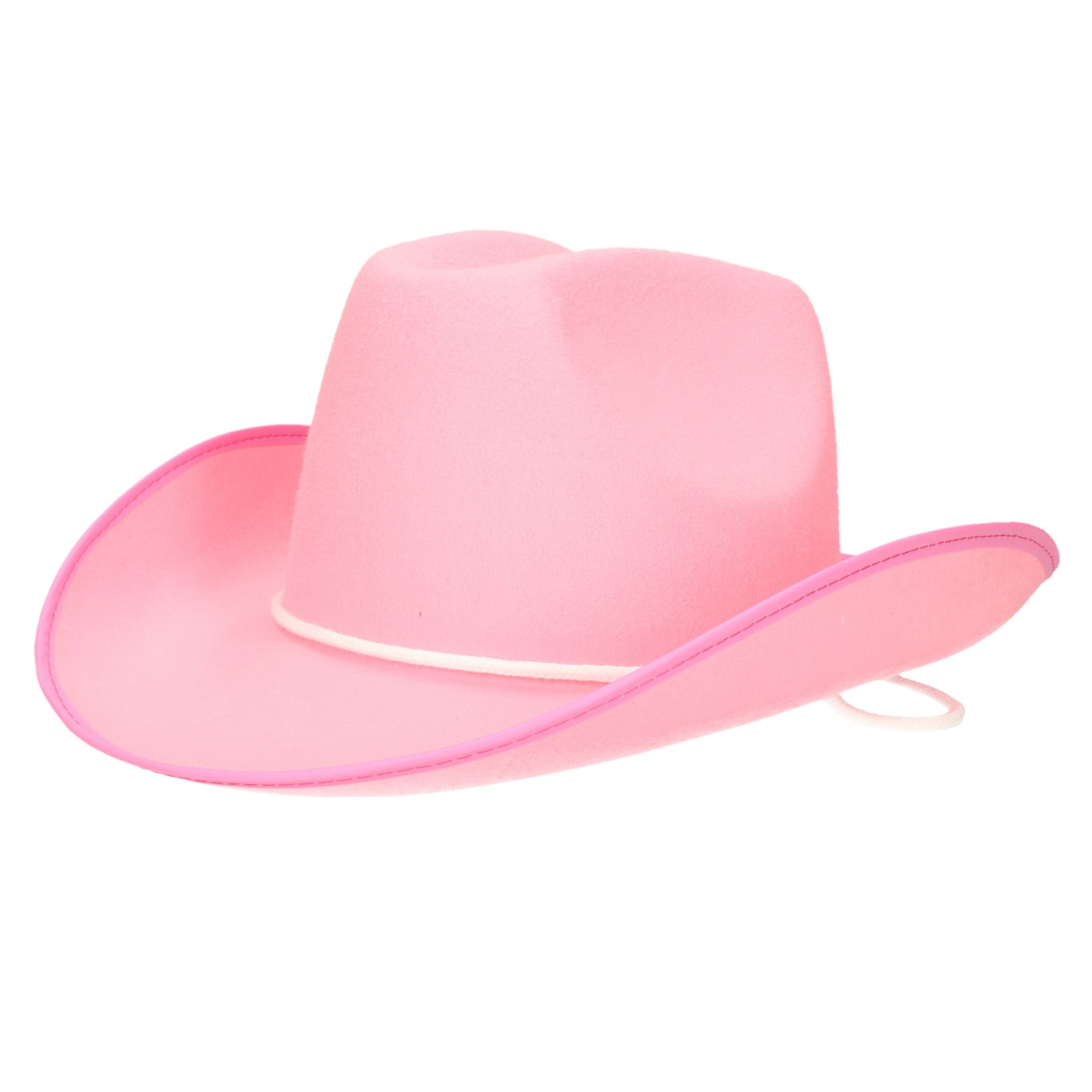 Carnaval verkleed Roze vilten cowboyhoed voor dames/heren -