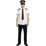 Carnaval verkleedkleding kostuum Piloot - heren - piloten outfit 48-50 (M) -