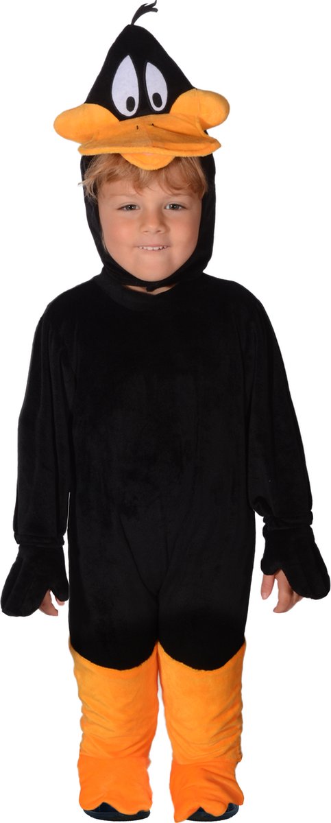 Ciao s.r.l Daffy Duck Kostuum voor Kinderen Eend Kostuum Verkleedkleding Kinderen Carnavalskleding voor Kinderen Looney Tunes - Officiële licentie - Polyester - Zwart/Oranje - Maat 1-2 jaar