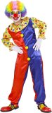 Clown & Nar Kostuum | Rood-Blauwe Clown Jumpsuit Kind Kostuum | Maat 158 | Carnaval kostuum | Verkleedkleding