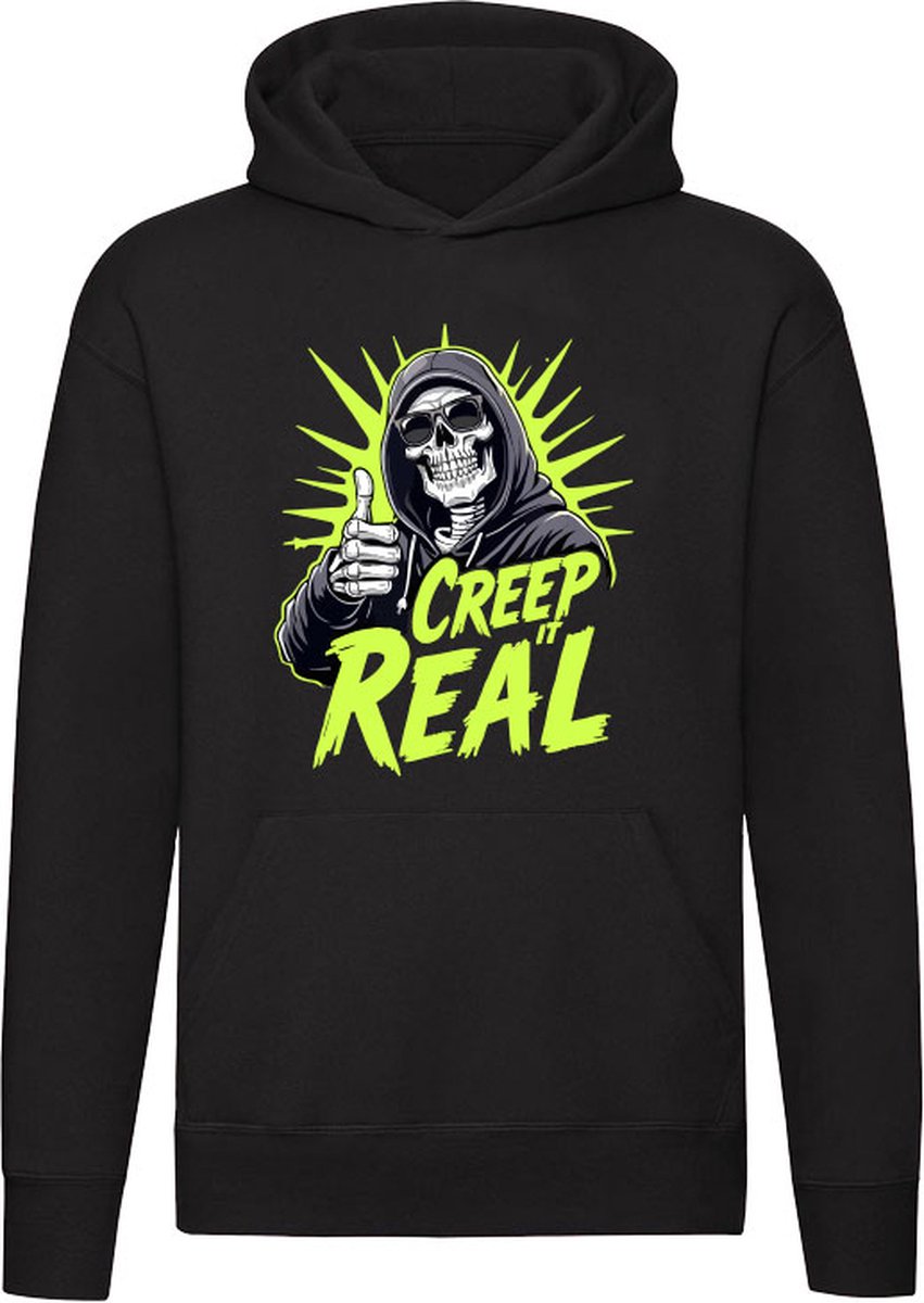 Creep it Real Hoodie - horror - botten - skelet - eng - halloween - unisex - trui