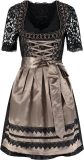 Dirndl Zwart-Taupe deluxe Star Collection