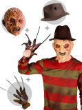 FUNIDELIA Freddy Krueger trui met hoed, handschoen en masker - A Nightmare on Elm Street - Maat: S