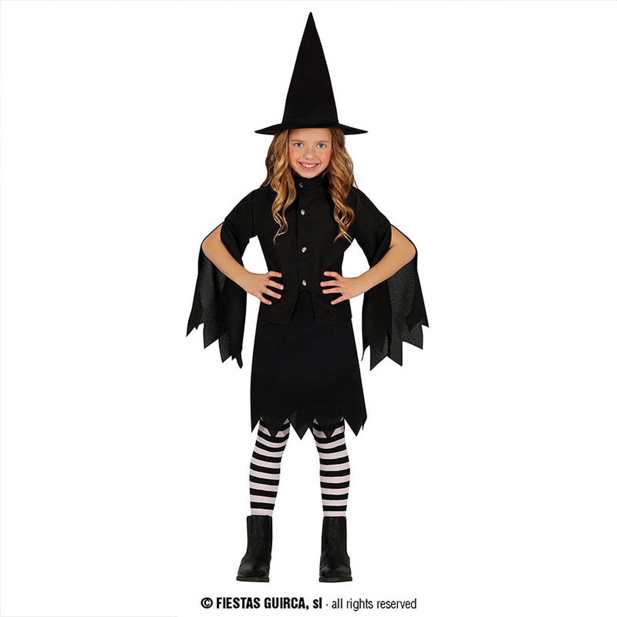 Fiestas Guirca - Salem witch meisjes (5-6 jaar) - Halloween Kostuum voor kinderen - Halloween - Halloween kostuum meisjes