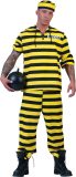 Funny Fashion - Boef Kostuum - Dalton Gevangene - Man - Geel - Maat 52-54 - Carnavalskleding - Verkleedkleding