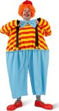 Funny Fashion - Clown & Nar Kostuum - Tweedle Dee Tweedle Dum Clown - Man - Blauw, Rood, Geel - One Size - Carnavalskleding - Verkleedkleding