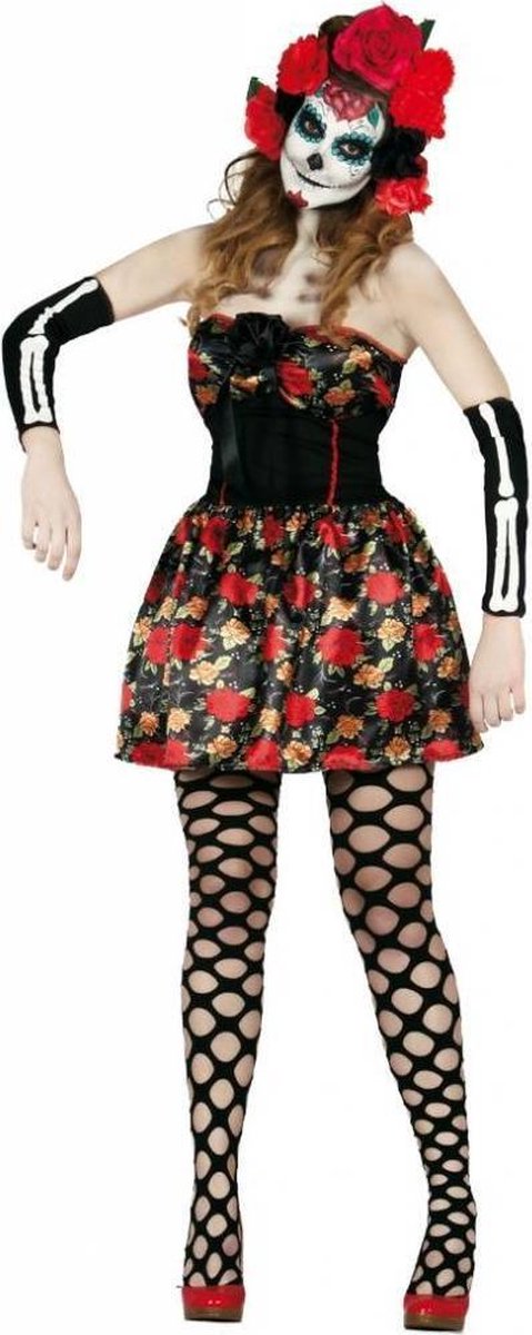 Halloween Kostuum Dames Jurk Skelet Day Of The Dead