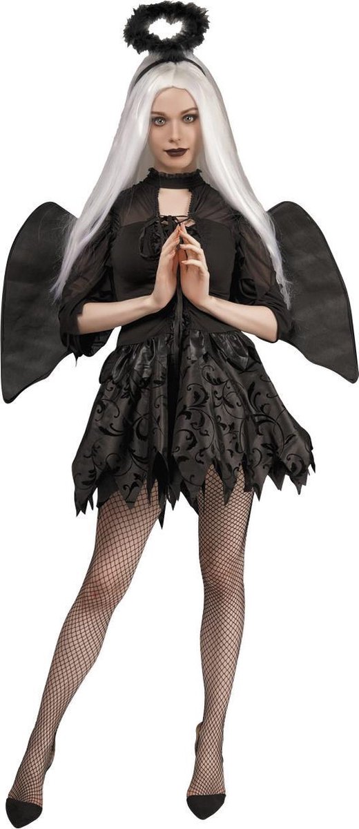 Halloween TienerVerkleedjurk Black Angel Maat 164-172