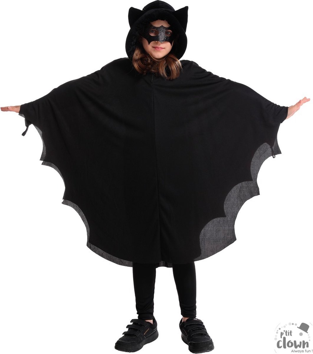 Halloween Vleermuis Cape Kind Maat 110-120