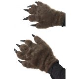 Harige weerwolf handschoenen - volwassenen - Halloween accessoires -