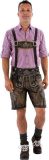 Haus Huberts Oktoberfest Lederhosen Heren - Retro Model Kort - Lederhosen Mannen - 100% Leer - Maat M