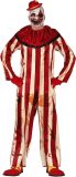 Horror clown Billy verkleed kostuum rood/wit voor heren - Killer clownspak - Halloween verkleedkleding 52/54