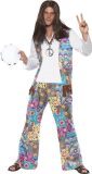 Jaren 60 hippie kostuum Groovy - voor heren - 3-delig - flower power carnavalskleding 52/54