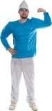 Karnival Costumes Gespierde Smurf Kostuum Smurfen Kostuum Heren Carnavalskleding Heren Carnaval Verkleedkleren Volwassenen - Polyester - Maat L - 3-Delig Hoed/Top/Broek