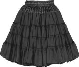 Luxe Petticoat - Zwart - 2 Laags - Carnavalskleding - One Size - Volwassen Maat