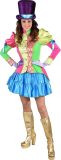 Magic By Freddy's - Circus Kostuum - Kakelbonte Circus Directeur Jas Vrouw - Multicolor - Small - Carnavalskleding - Verkleedkleding