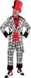 Magic By Freddy's - Clown & Nar Kostuum - Compleet Groot Russisch Staatscircus Clown - Man - Zwart / Wit - Medium - Carnavalskleding - Verkleedkleding