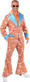 Magic By Freddy's - Hippie Kostuum - Jaren 60 Paisley Hippie - Man - Oranje - Large - Carnavalskleding - Verkleedkleding