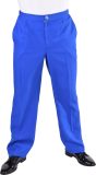 Magic By Freddy's - Jaren 80 & 90 Kostuum - Universele Blauwe Pantalon Theater Man - Blauw - Large - Carnavalskleding - Verkleedkleding