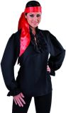 Magic By Freddy's - Piraat & Viking Kostuum - Blouse Piraat Zwarte Dood Vrouw - Zwart - Medium - Carnavalskleding - Verkleedkleding