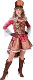 Magic By Freddy's - Steampunk Kostuum - Mooie Stoffen Chique Freule Steampunk - Vrouw - Brons - Small - Carnavalskleding - Verkleedkleding