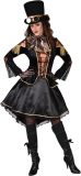 Magic By Freddy's - Steampunk Kostuum - Moulin Rouge Steampunk Showgirl - Vrouw - Zwart - Extra Small - Carnavalskleding - Verkleedkleding