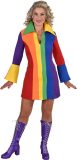 Magic By Freddy's - Vrolijk Regenboog Jaren 70 Stijl - Vrouw - Multicolor - Large - Carnavalskleding - Verkleedkleding