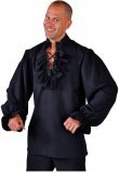 Magic Design Verkleedshirt Piraat Heren Polyester Zwart Mt L