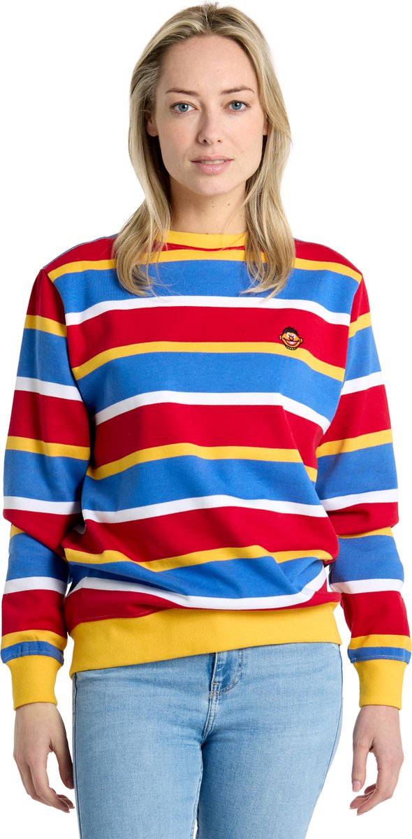 OppoSuits Ernie™ Sweater - Sesamstraat Trui - Kleding voor Bert & Ernie Outfit - Lange Mouwen - Carnaval - Rood, Blauw, Geel - Maat: 3XL