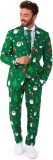 OppoSuits Festivity Green - Heren Kerstpak - Kerst Outfit - Fout Kerstpak Mannen - Groen - Maat: EU 46