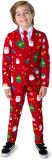 OppoSuits Festivity Red - Kids Kerstpak - Kerst Outfit - Rood - Maat: EU 98/104