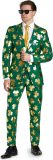 OppoSuits Mr. Clover Clover - St. Patrick's Day Pak - St. Pat's Outfit - Inclusief Pantalon, Blazer en Stropdas - Groen - Maat: EU 56