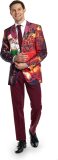 OppoSuits Vintage Santa - Heren Kerstpak - Kerstman Outfit - Rood - Maat: EU 62