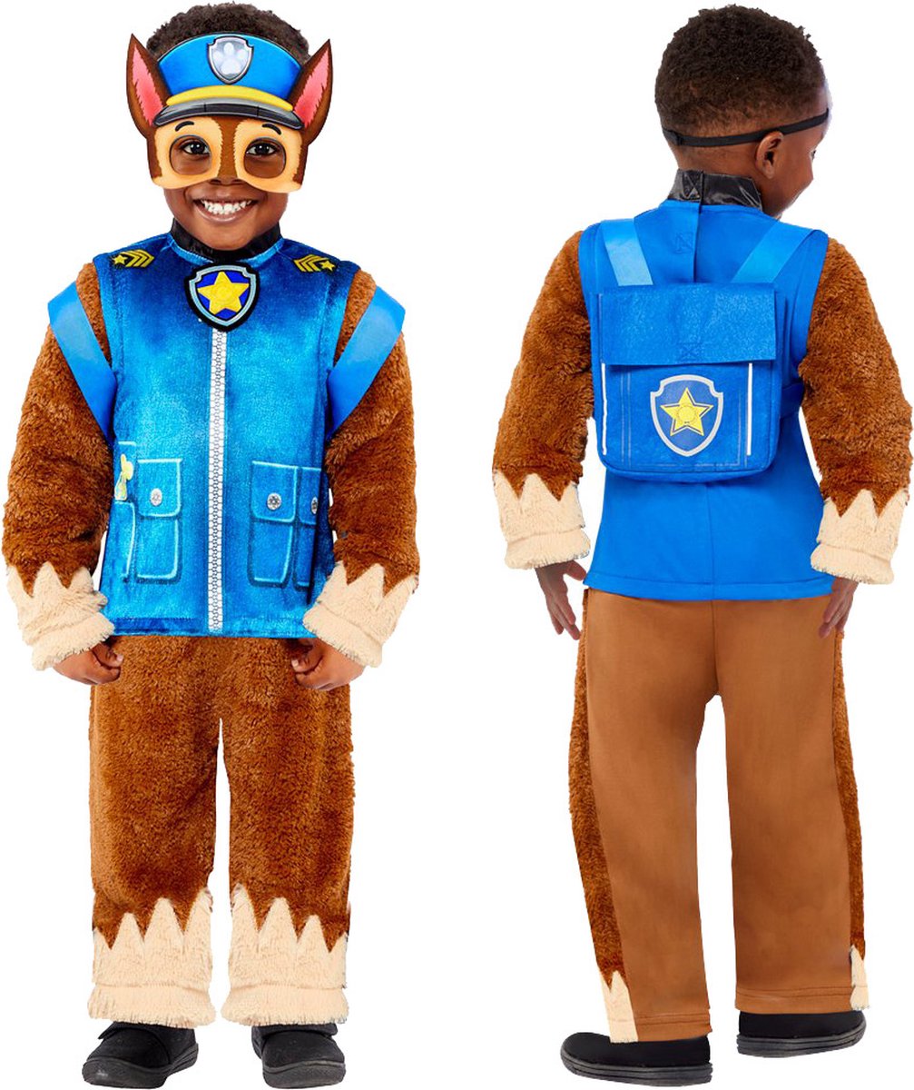 PAW Patrol - Verkleedkleding - Chase - Kinderen - 92/104 (3-4 jaar) - Luxe