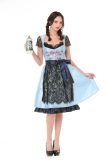 Partychimp Dirndl Dames Victoria Oktoberfest Dames Carnavalskleding Dames Carnaval Kostuum Dames - Blauw - M