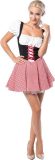 Partyxclusive Oktoberfest Dirndl Dames Eva Oktoberfest Dames Carnavalskleding Dames Carnaval Kostuum Dames - Polyester - Rood/Zwart - Maat 3XL/46