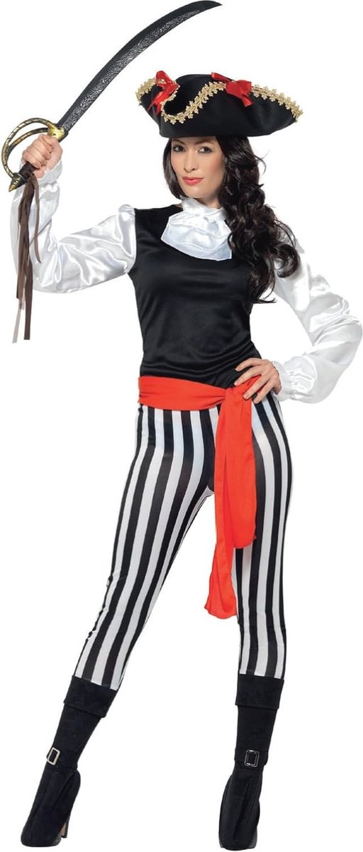 Piraten Lady Kostuum voor Vrouwen - Maat 40-42 - Perfect voor Carnaval en Halloween