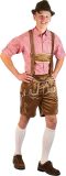 Premium Verstelbare Korte Lederhosen Man - Oktoberfest Kleding - Voor Feesten en Carnaval - Maat XL