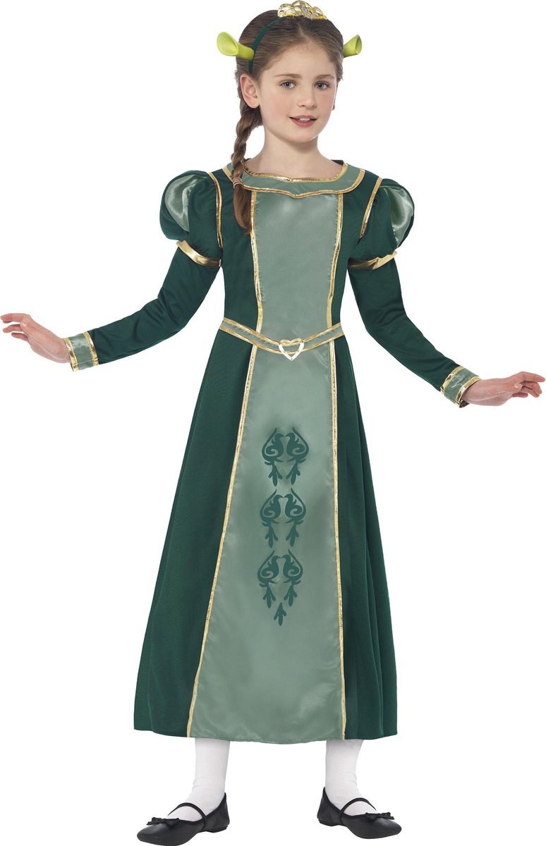 Prinses Fiona Shrek™ kostuum - Kinderverkleedkleding maat 128-140