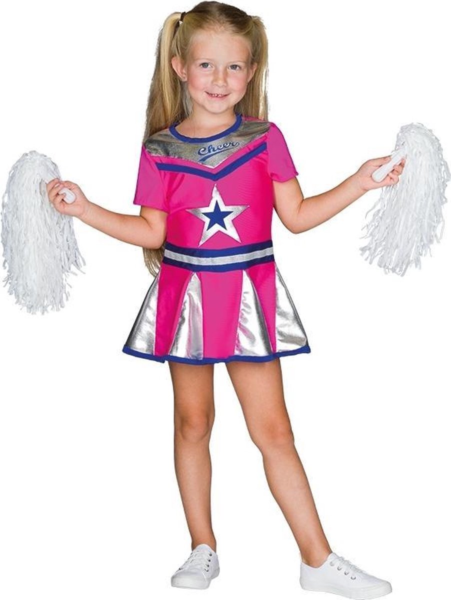 Rubie's Verkleedkostuum Cheerleader Meisjes Roze Maat 140