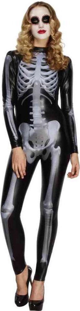 Skelettenkostuum - Halloween Catsuit dames - Maat S - 36-38