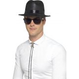 Smiffys Blues Brothers hoed - zwart - volwassenen - plastic - Carnaval -