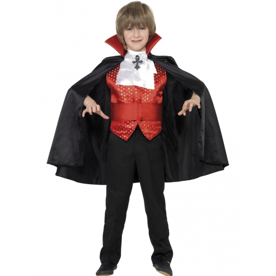 Smiffys Dracula verkleed kostuum - kinderen - zwart/rood - Halloween