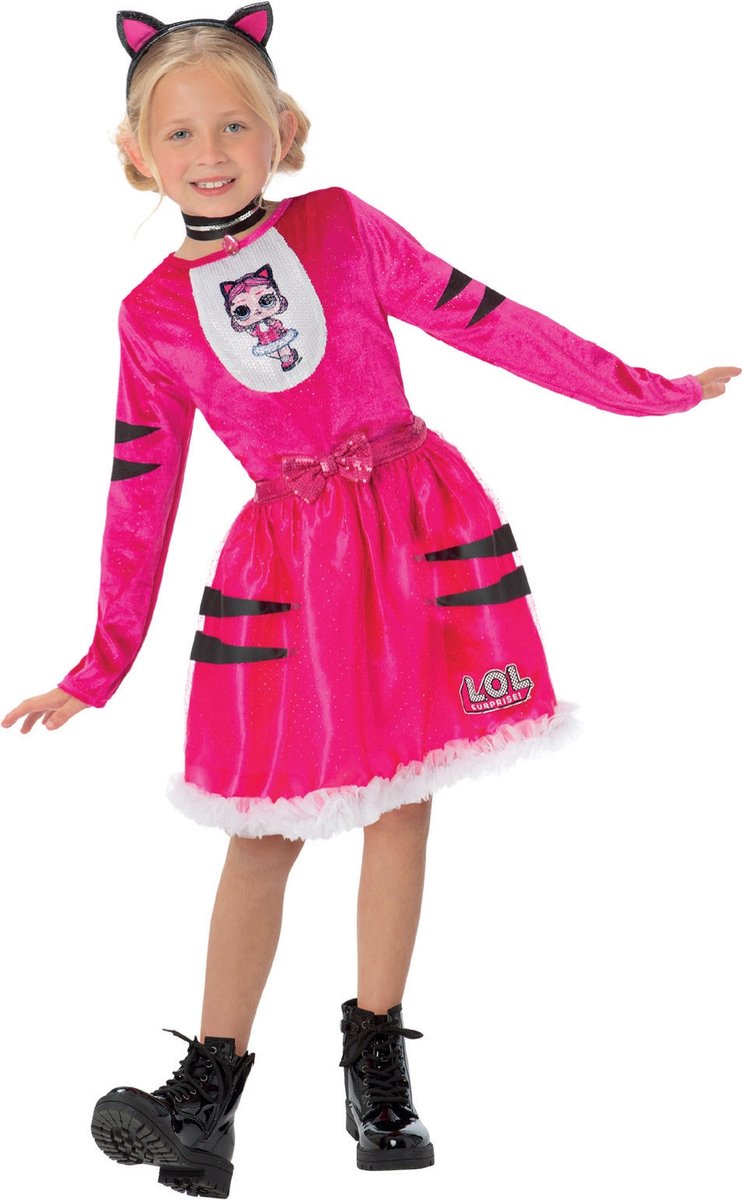 Smiffys - L.O.L Surprise! Countess Kitty Kostuum Jurk Kinderen - Kids tm 9 jaar - Roze