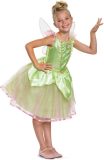 Smiffy's - Tinkerbell Kostuum - Disney Tinker Bell Deluxe Groene Fee - Meisje - Groen - Maat 116 - Carnavalskleding - Verkleedkleding