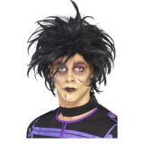 Smiffys Verkleed pruik - Edward Scissorhands - zwart - heren - punk -