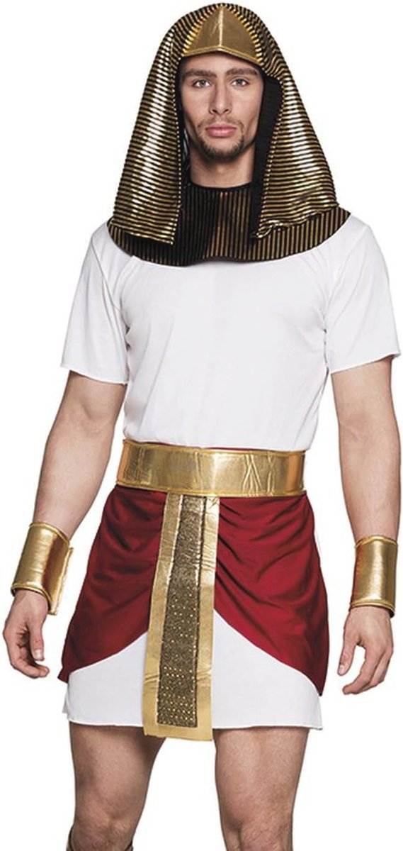 Toetanchamon Kostuum Volwassenen M/L - Egypte Verkleedkleding voor Carnaval en Halloween