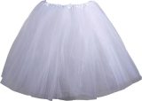 Tutu - Petticoat - Tule rokje - Wit - 40 cm - 3 lagen tule - Ballet rokje - Maat 152 t/m 42