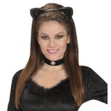 Verkleed diadeem katten oren - Carnaval dieren kostuum oortjes -